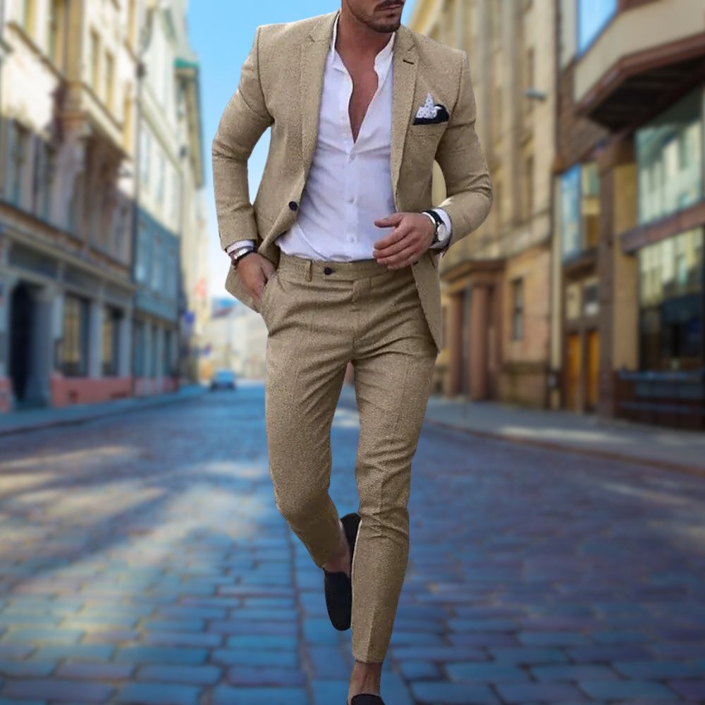 Herenpak Slim Fit Stijlvol Antraciet