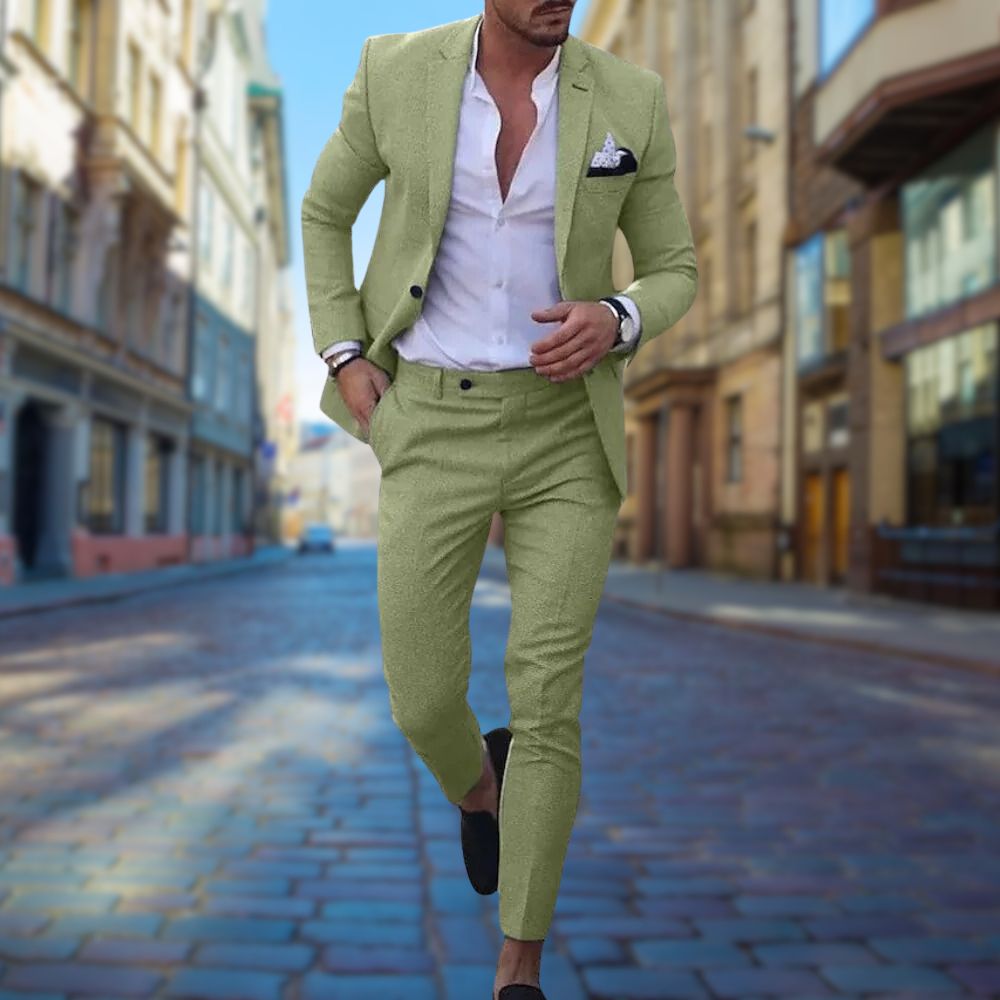 Herenpak Slim Fit Stijlvol Antraciet