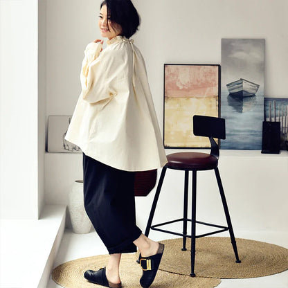 Kayley C7070c Gestreepte Asymmetrische Blouse