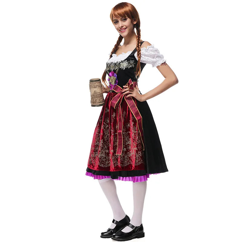 Betoverend Middeleeuws Dirndl Kostuum