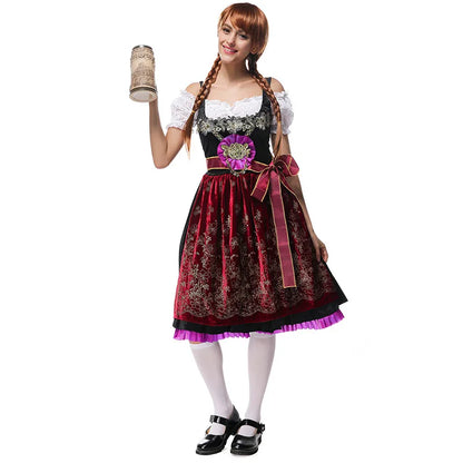 Betoverend Middeleeuws Dirndl Kostuum