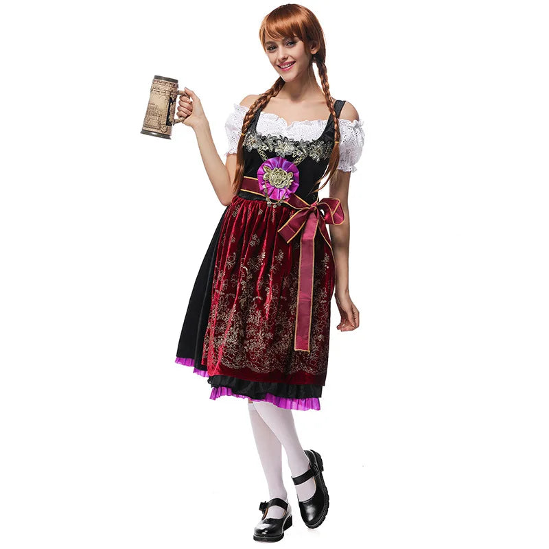 Betoverend Middeleeuws Dirndl Kostuum