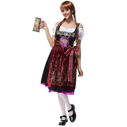 Betoverend Middeleeuws Dirndl Kostuum