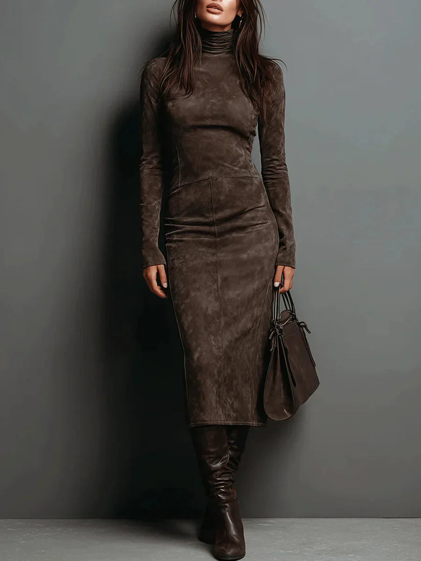 Midi Jurk voor Dames Elegant met Getailleerde Taille - Mode Vibes