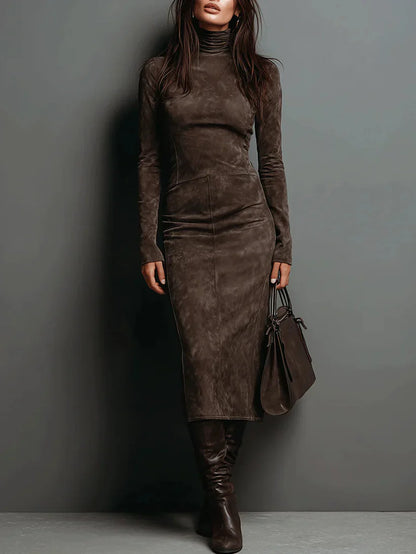 Midi Jurk voor Dames Elegant met Getailleerde Taille - Mode Vibes