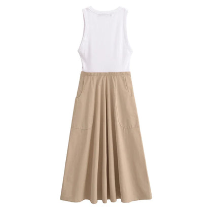 Zonleeter Mode Patchwork Midi-jurk