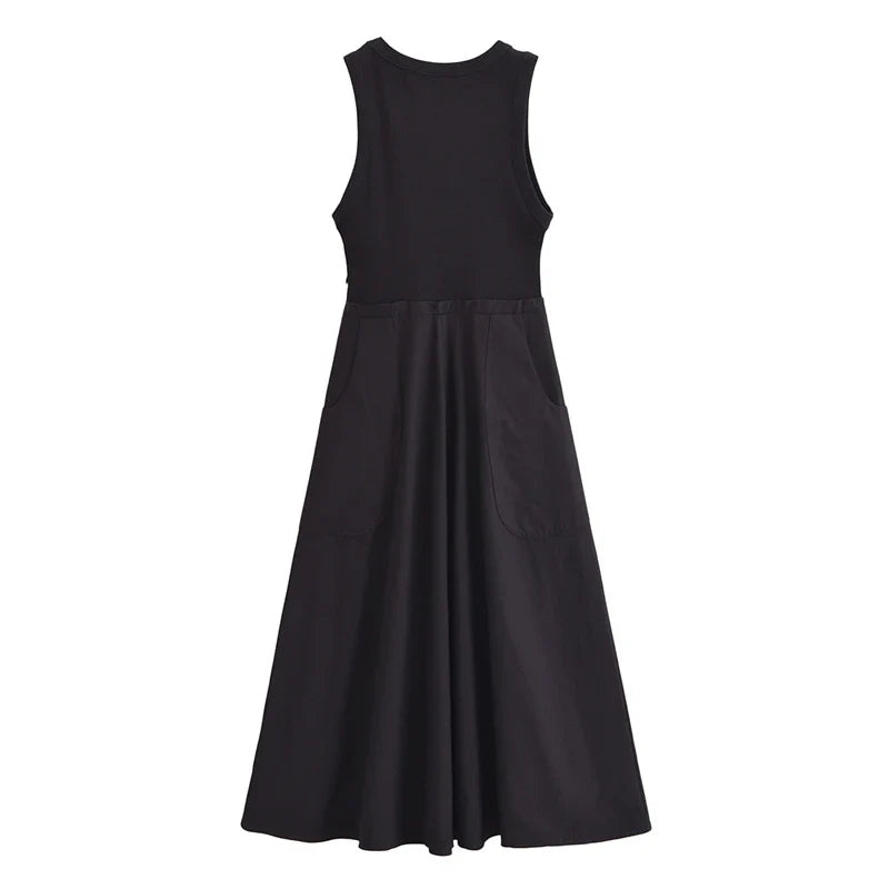Zonleeter Mode Patchwork Midi-jurk