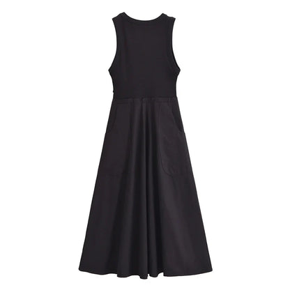 Zonleeter Mode Patchwork Midi-jurk