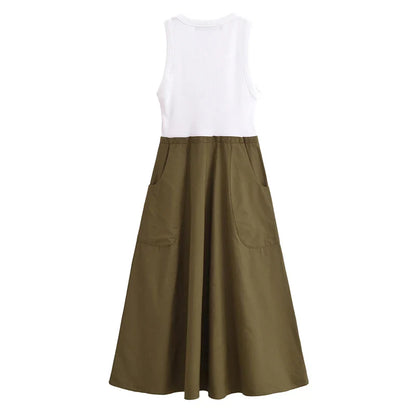 Zonleeter Mode Patchwork Midi-jurk