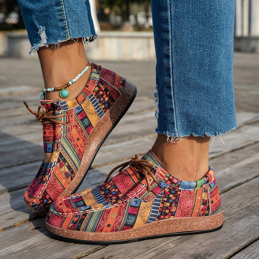 Boho Dameschoenen Comfortabel Ademend Leer - Mode Vibes