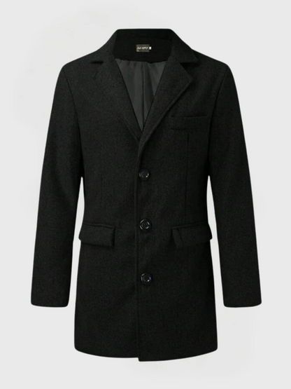 Heren Trenchcoat Bruin - Ontspannen Fit voor Herfst en Winter