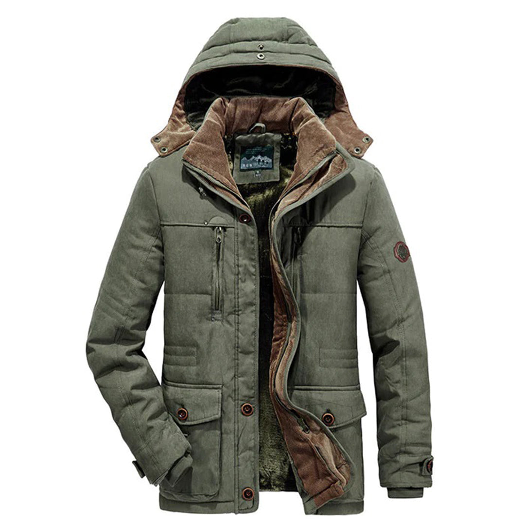 Heren Winterjas Warm Fleece Voering Stoer Model - Mode Vibes