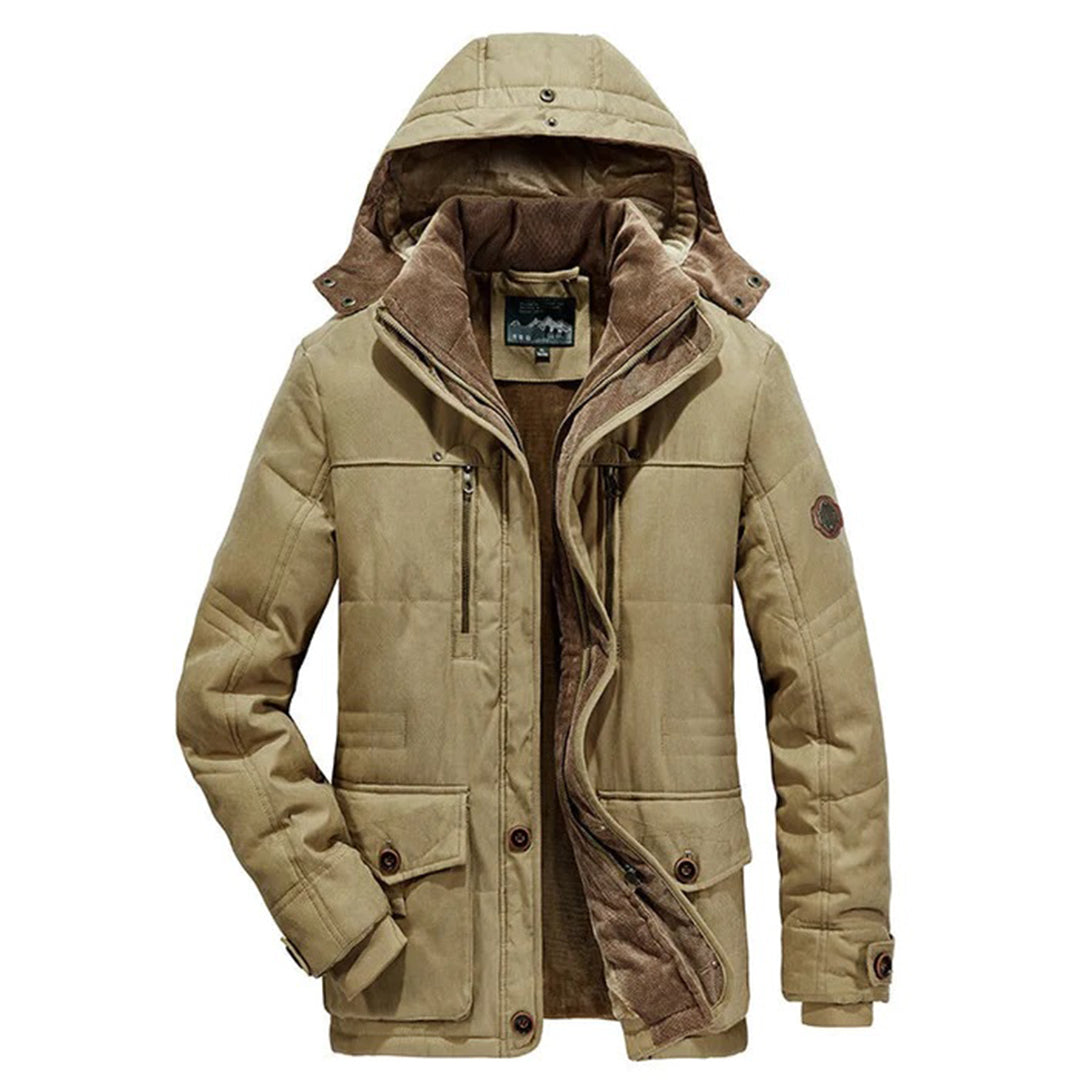 Heren Winterjas Warm Fleece Voering Stoer Model