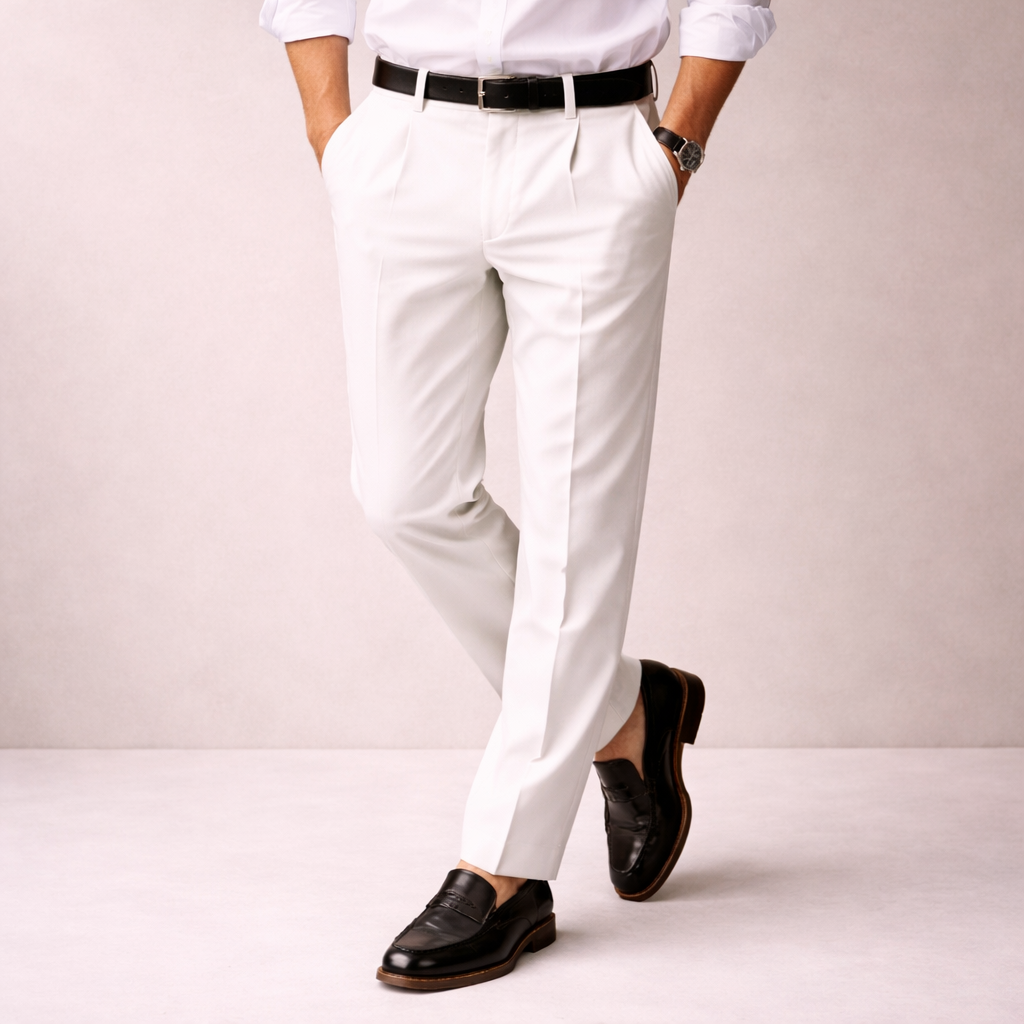 Milan | Comfortabele en elegante broek met krijtstreep 1