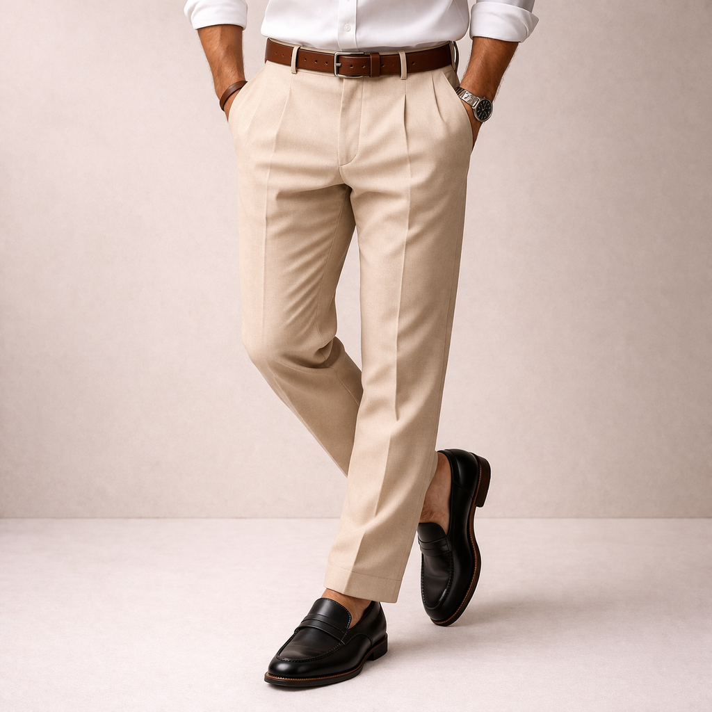Milan | Comfortabele en elegante broek met krijtstreep 2