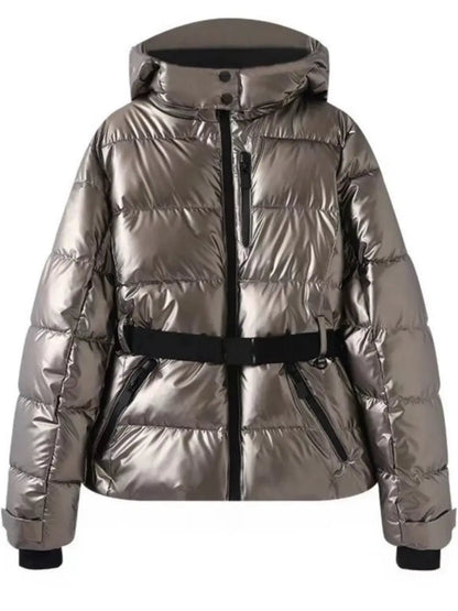 Dames Ski- en Winterjas met Tailleband Modern Design