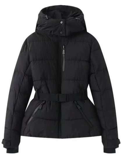 Dames Ski- en Winterjas met Tailleband Modern Design