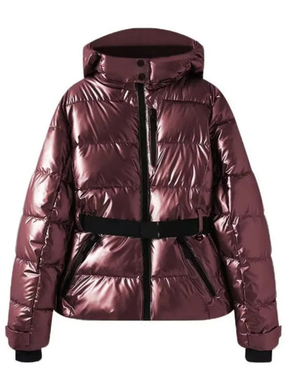 Dames Ski- en Winterjas met Tailleband Modern Design