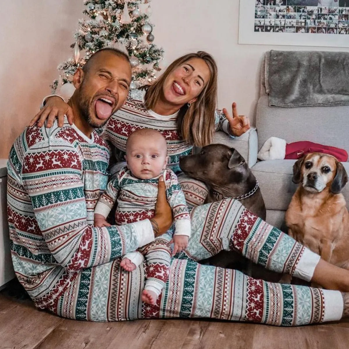Kerst Pyjamaset Familie Warm en Comfortabel
