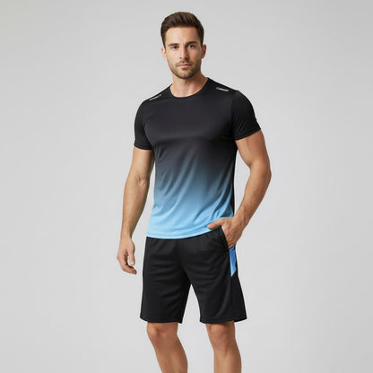 Mannen Sportset Ademend Polyester Slim Fit Kleurverloop - Mode Vibes