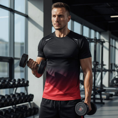 Mannen Sportset Ademend Polyester Slim Fit Kleurverloop