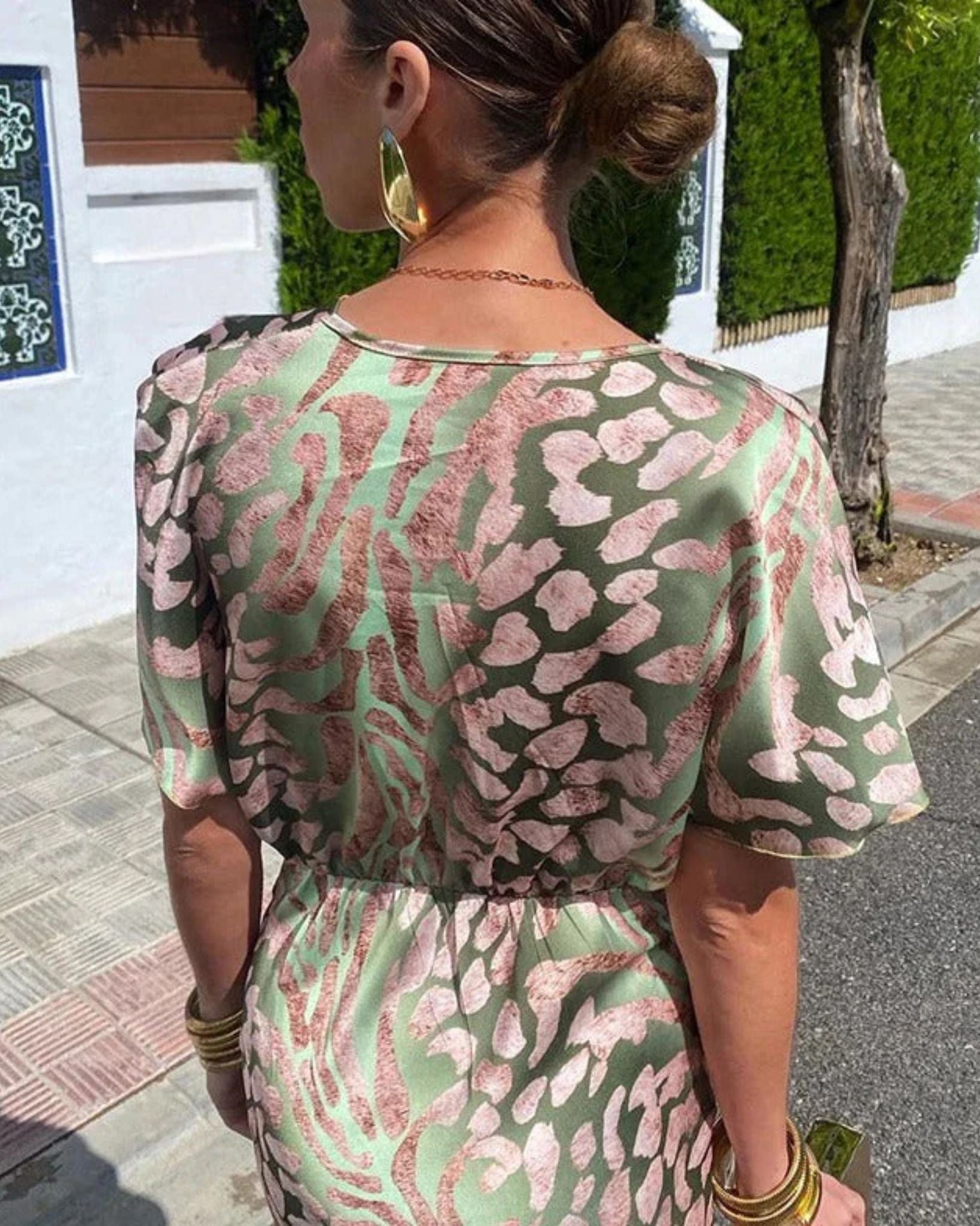 Milou | Elegante abito lungo da donna con drappeggio 5