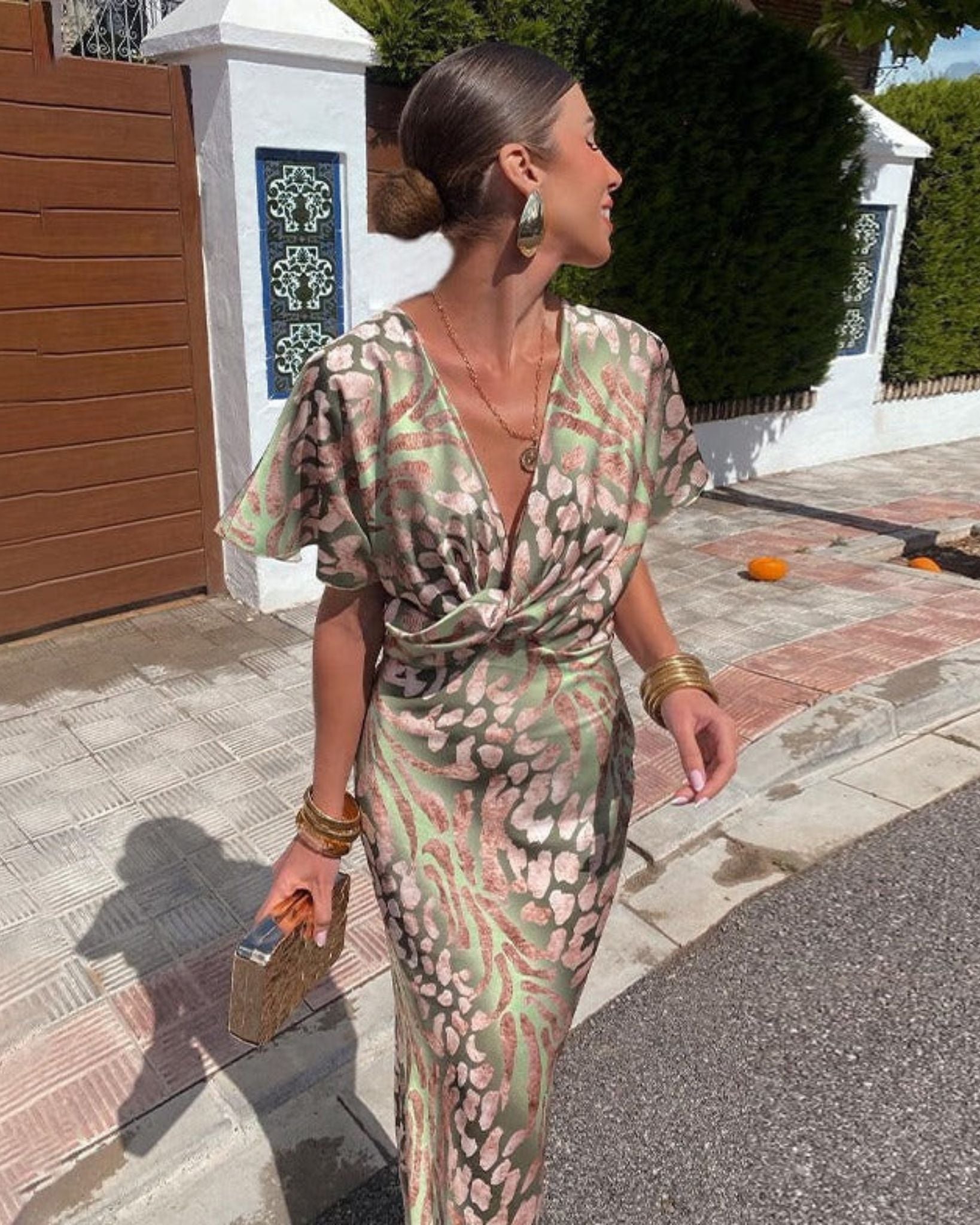 Milou | Elegante maxi-jurk voor dames met drapering 3