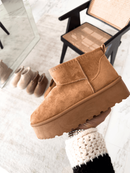 Dames Winterlaarzen Warm Isolerend Zacht Leer - Mode Vibes