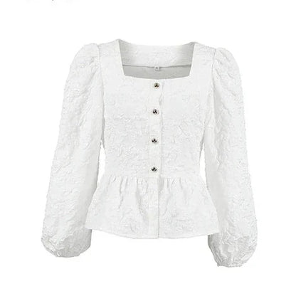 Elegante Jacquard Blouse van Femme Élégante