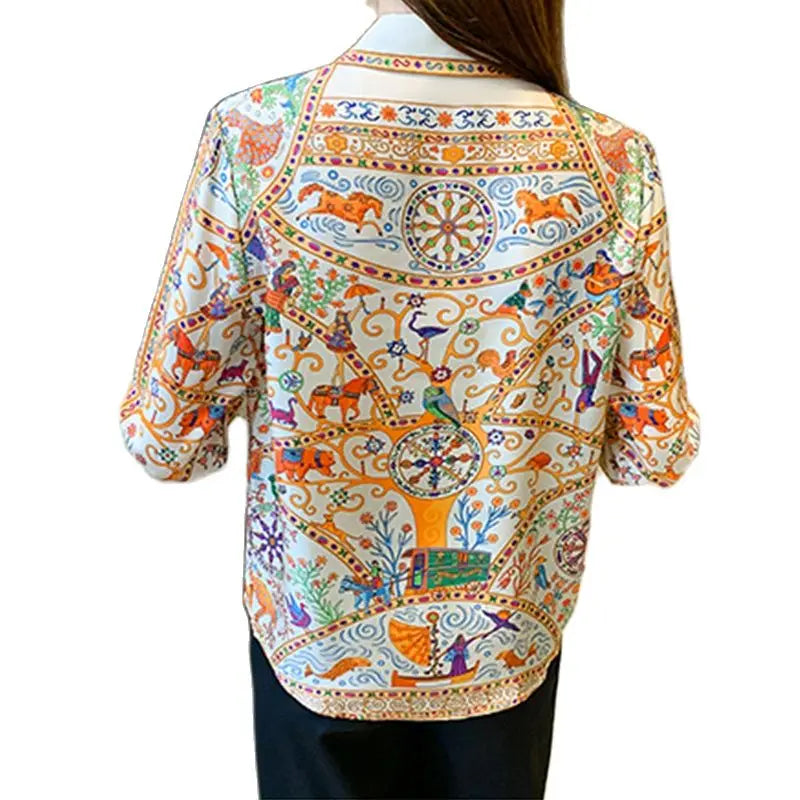 Aurora Bloemenprint Dames Blouse voor Stijlvolle Vrouwen