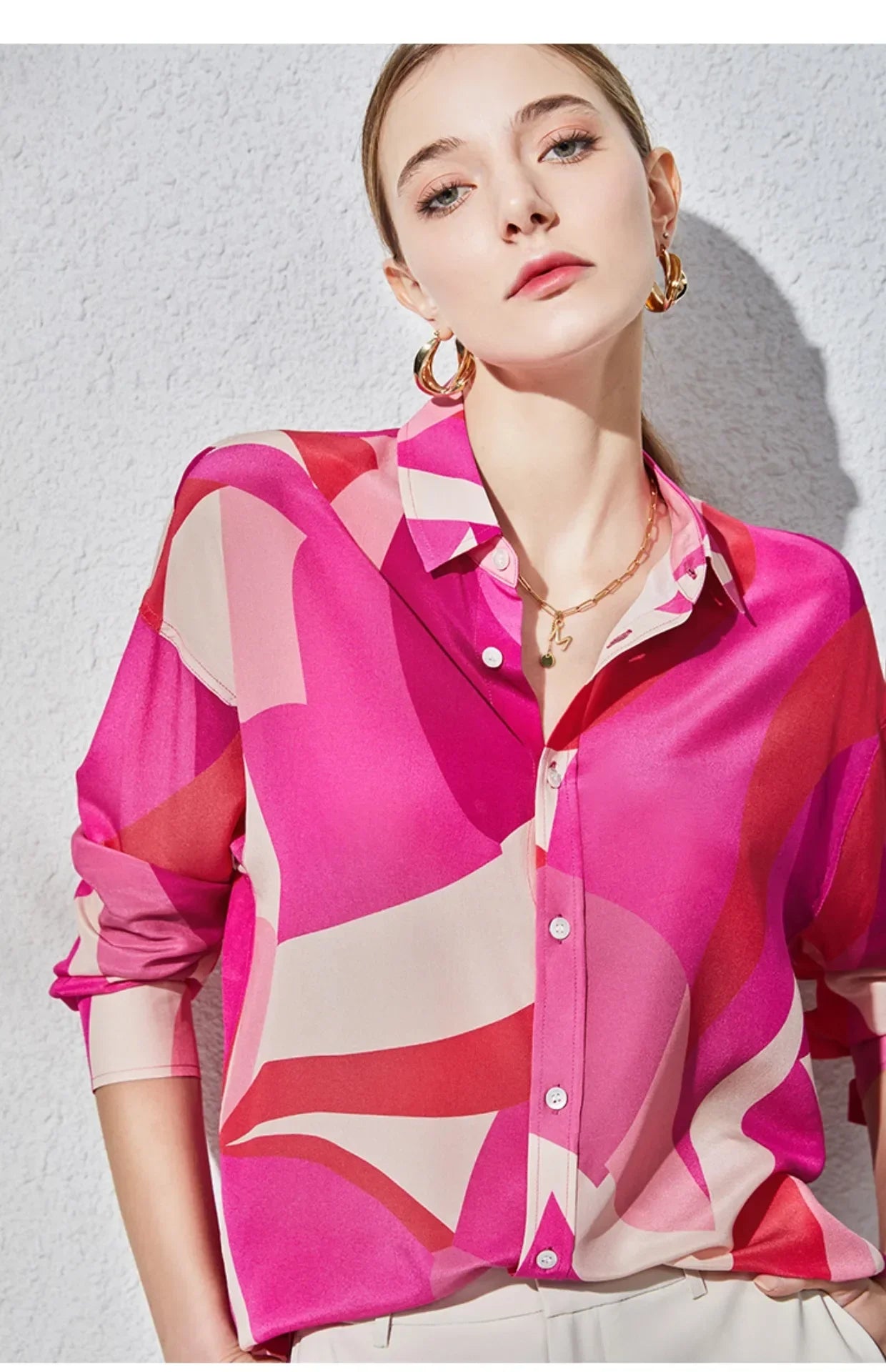 Glamoureuze Stijl Button-Down Damesblouses