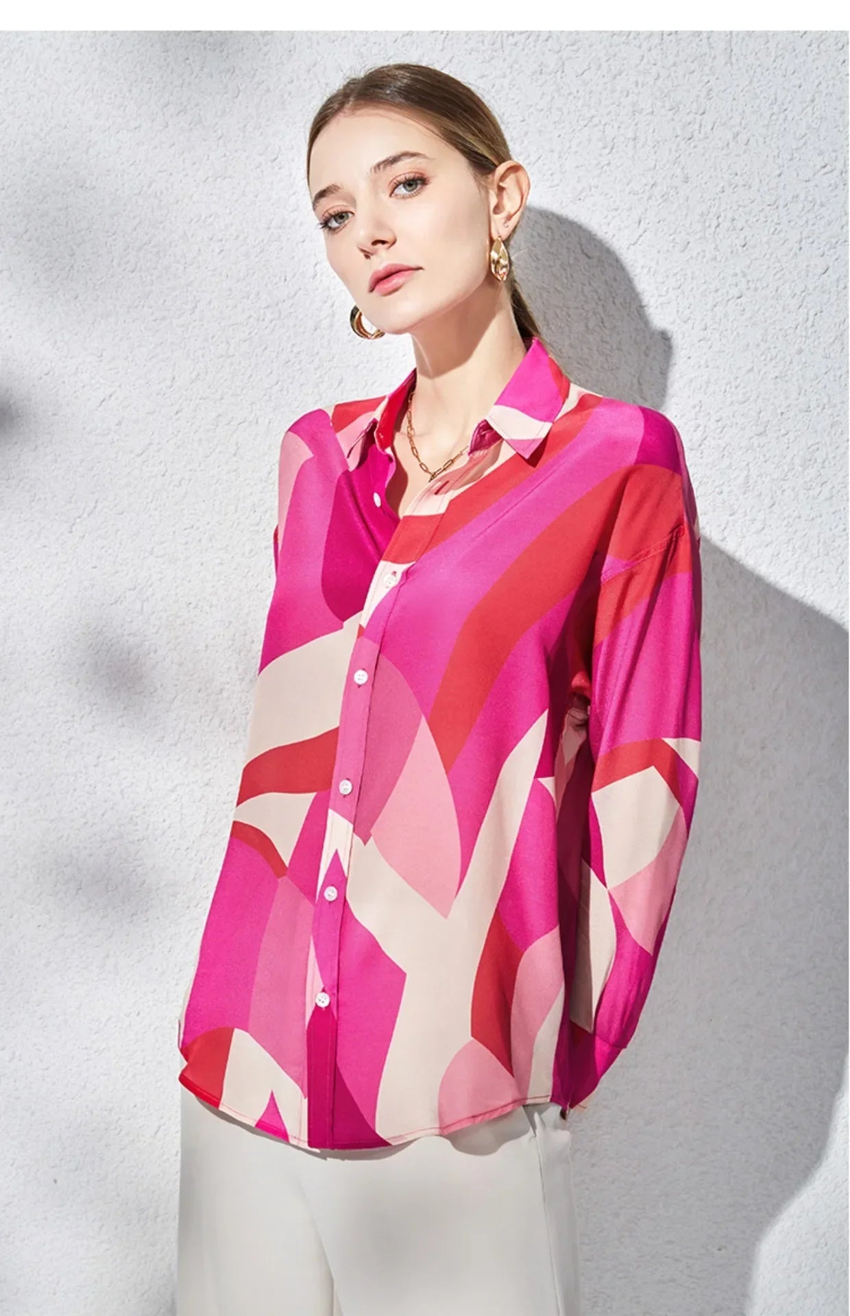 Glamoureuze Stijl Button-Down Damesblouses