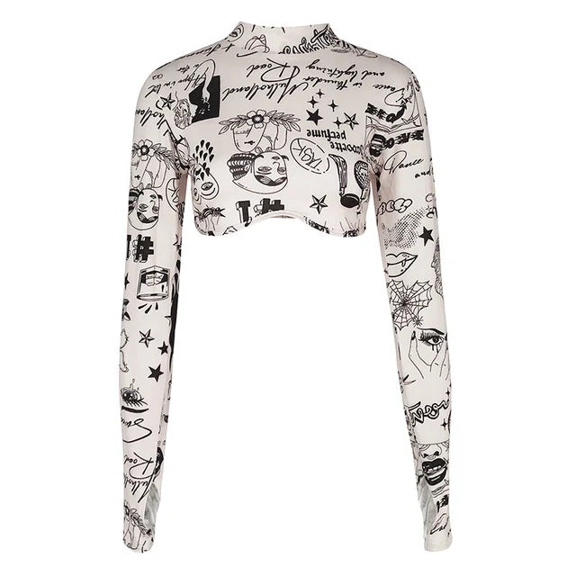 LuxeVrouw Verleidelijke Patroon Print Crop Top