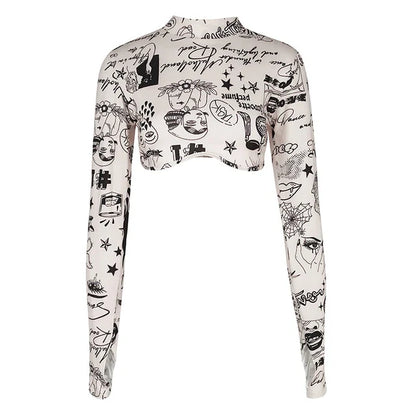 LuxeVrouw Verleidelijke Patroon Print Crop Top