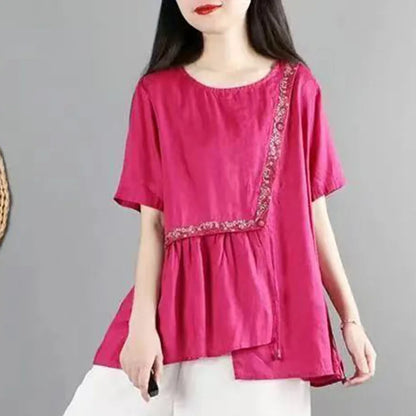 Lente Collectie van Eva: Zomerse Plezier Blouse met Borduurwerk