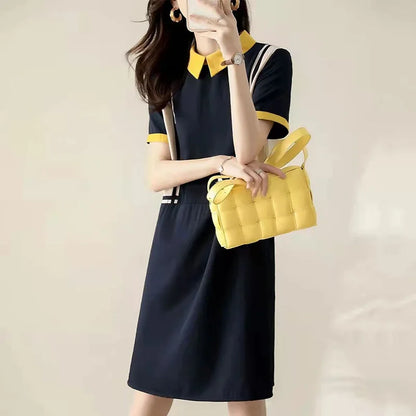 Bella Peter Pan Kraag Midi Jurk