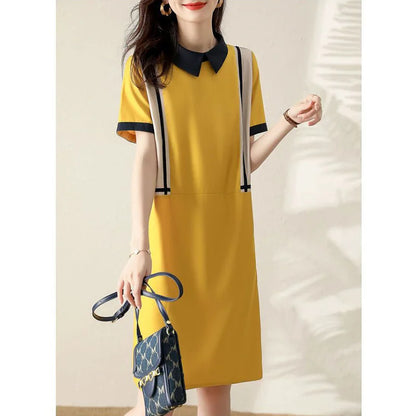 Bella Peter Pan Kraag Midi Jurk