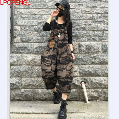 Stella Retro Camouflage Denim Overalls voor Trendy Vrouwen