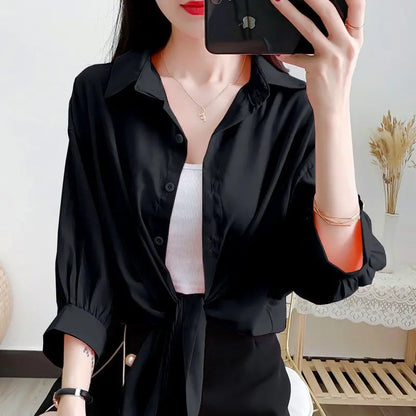 Oversized Koreaanse Blouse met Strikband