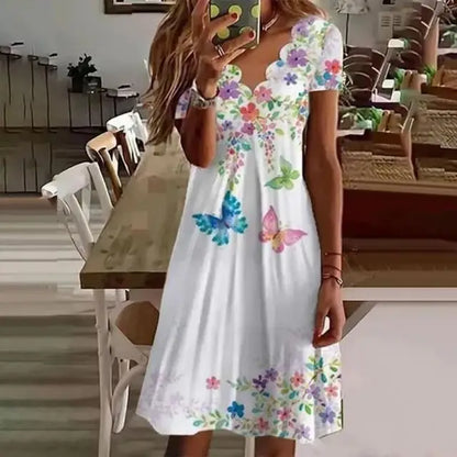Zonneschijn Mode Bedrukte Zomerjurk voor Vrouwen