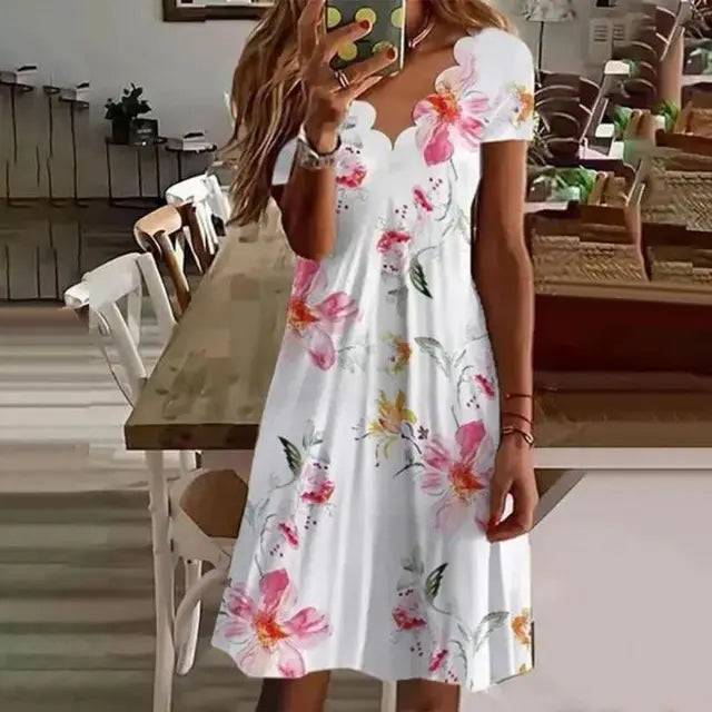 Zonneschijn Mode Bedrukte Zomerjurk voor Vrouwen