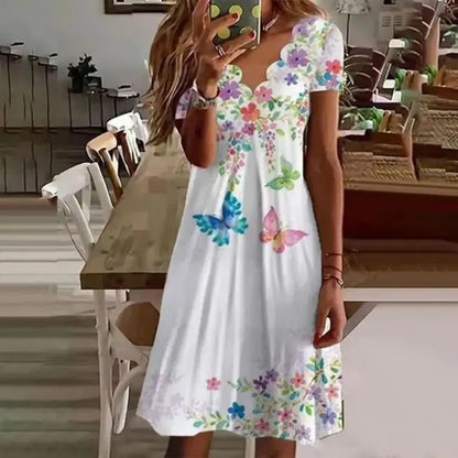 Zonneschijn Mode Bedrukte Zomerjurk voor Vrouwen