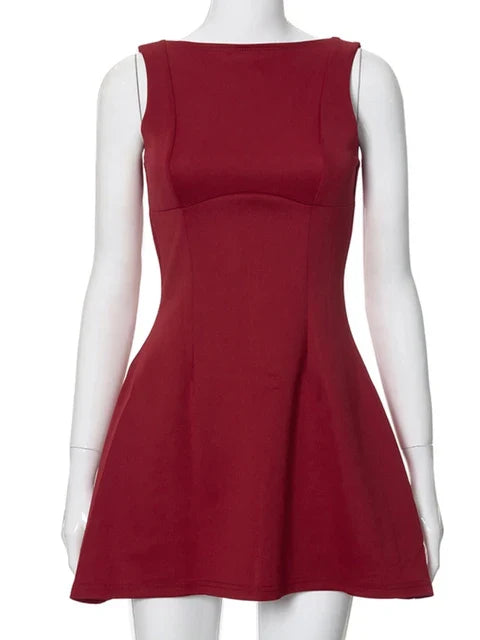 Witte Backless Mini Zomerjurk 2024