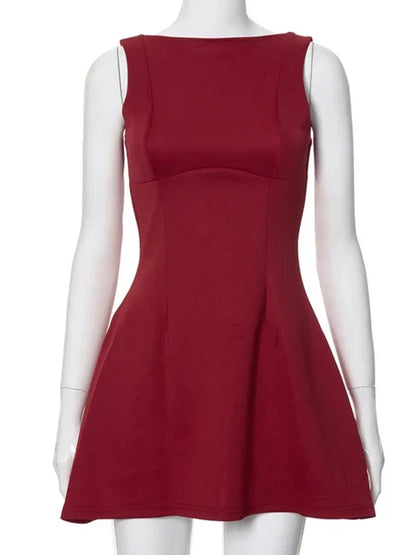 Witte Backless Mini Zomerjurk 2024