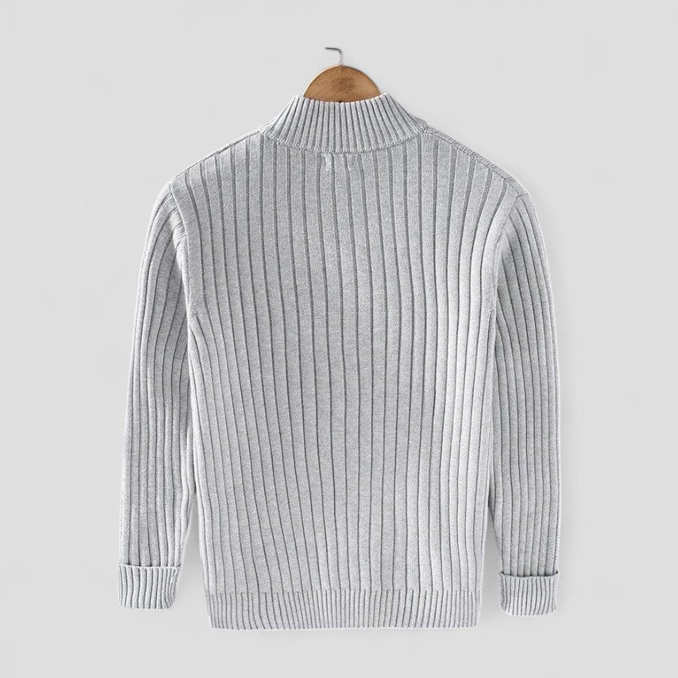 Modern geribbeld ritsgebreid vest voor heren 3