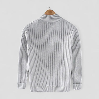 Modern geribbeld ritsgebreid vest voor heren 3