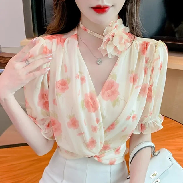Stijlvolle Zomerse Bloemenblouse voor Dames
