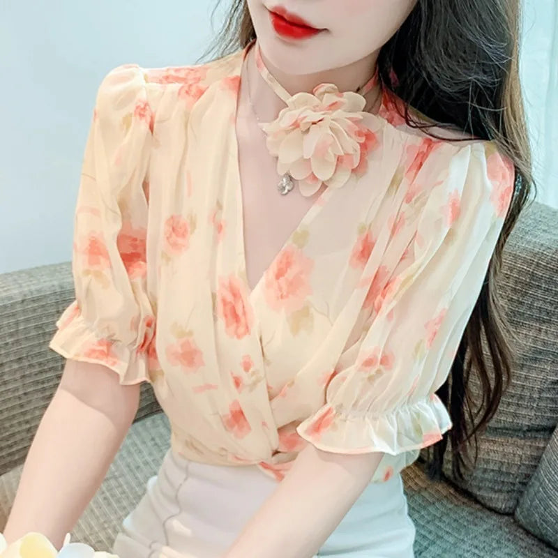 Stijlvolle Zomerse Bloemenblouse voor Dames
