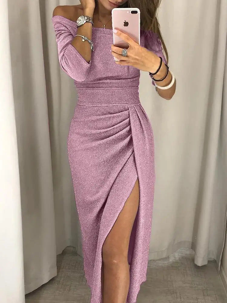 Off-the-Shoulder Jurk Trendy voor Vrouw