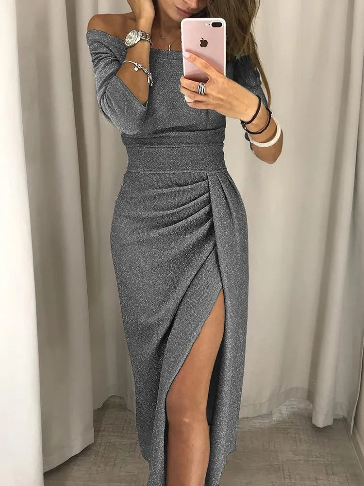 Off-the-Shoulder Jurk Trendy voor Vrouw